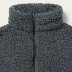 Fuzzy Teddy Bear Fleece Jacket Grey | Stetson Women