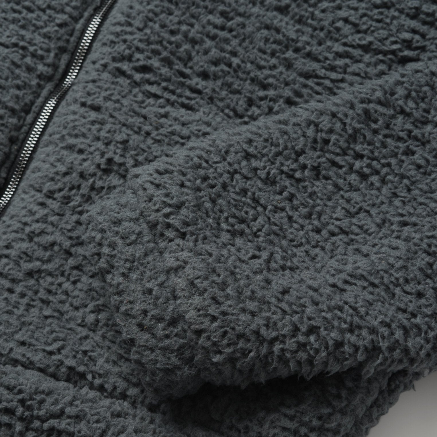 Fuzzy Teddy Bear Fleece Jacket Grey | Stetson Women