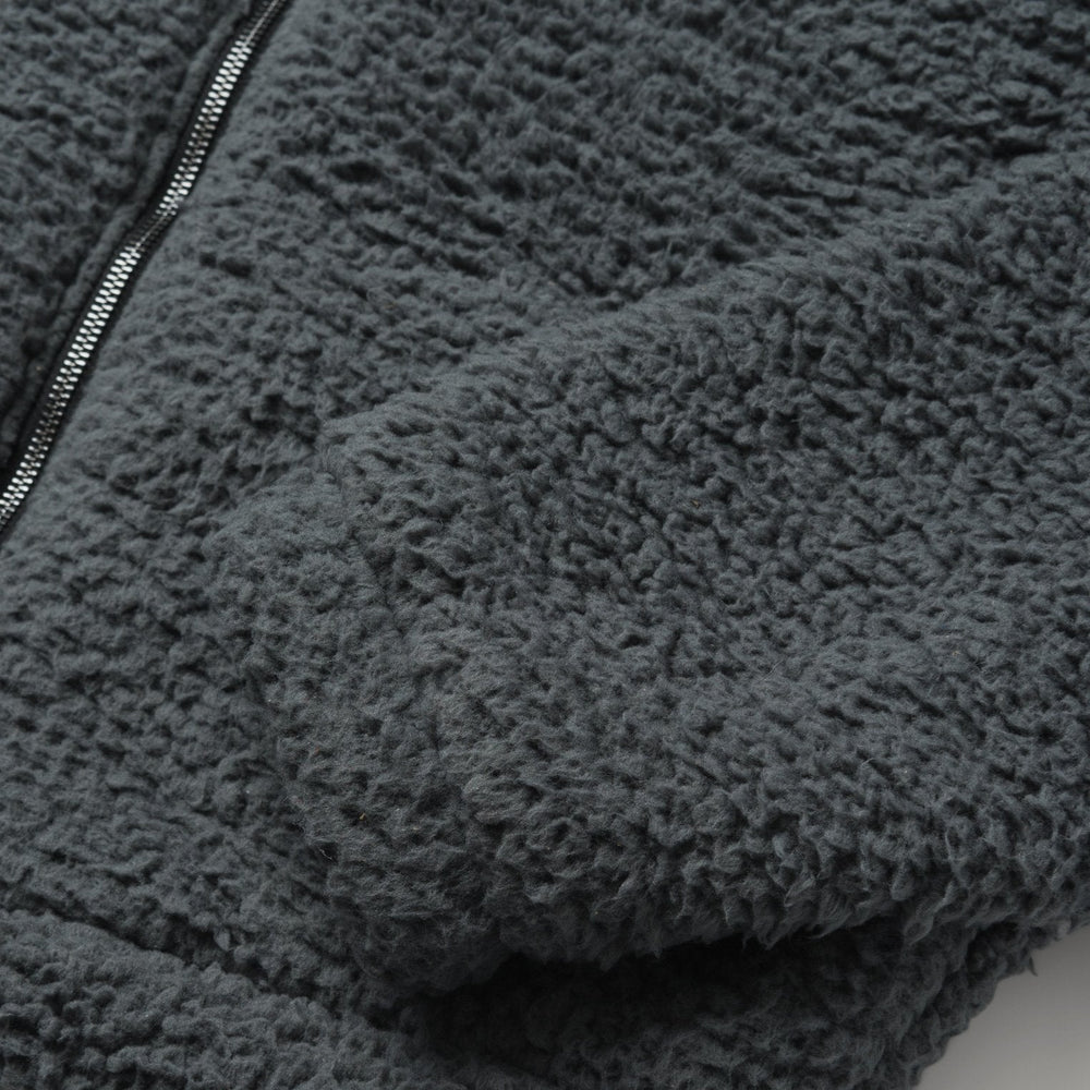 Fuzzy Teddy Bear Fleece Jacket Grey | Stetson Women