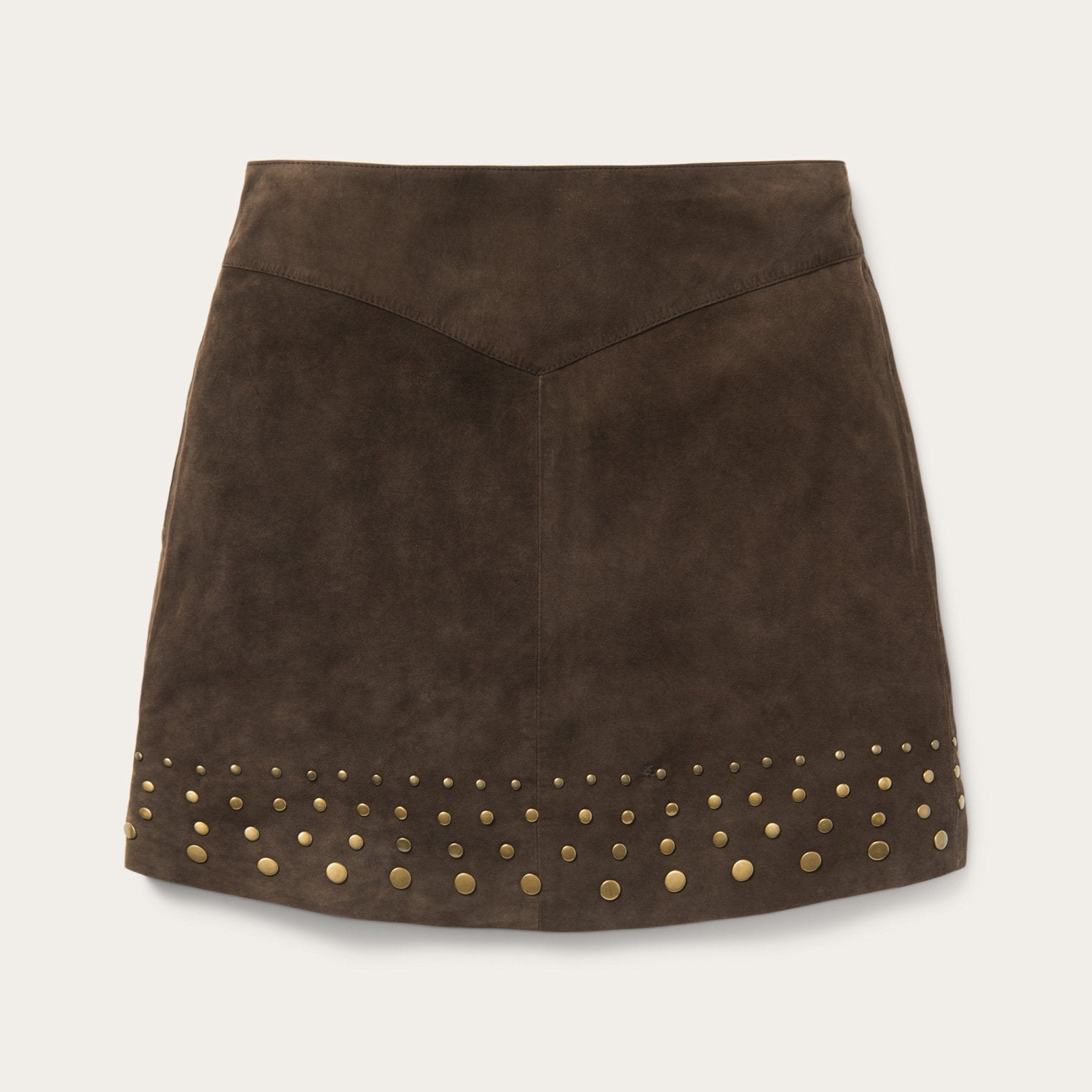 Lamb Suede Skirt with Nailheads Brown | Stetson Women