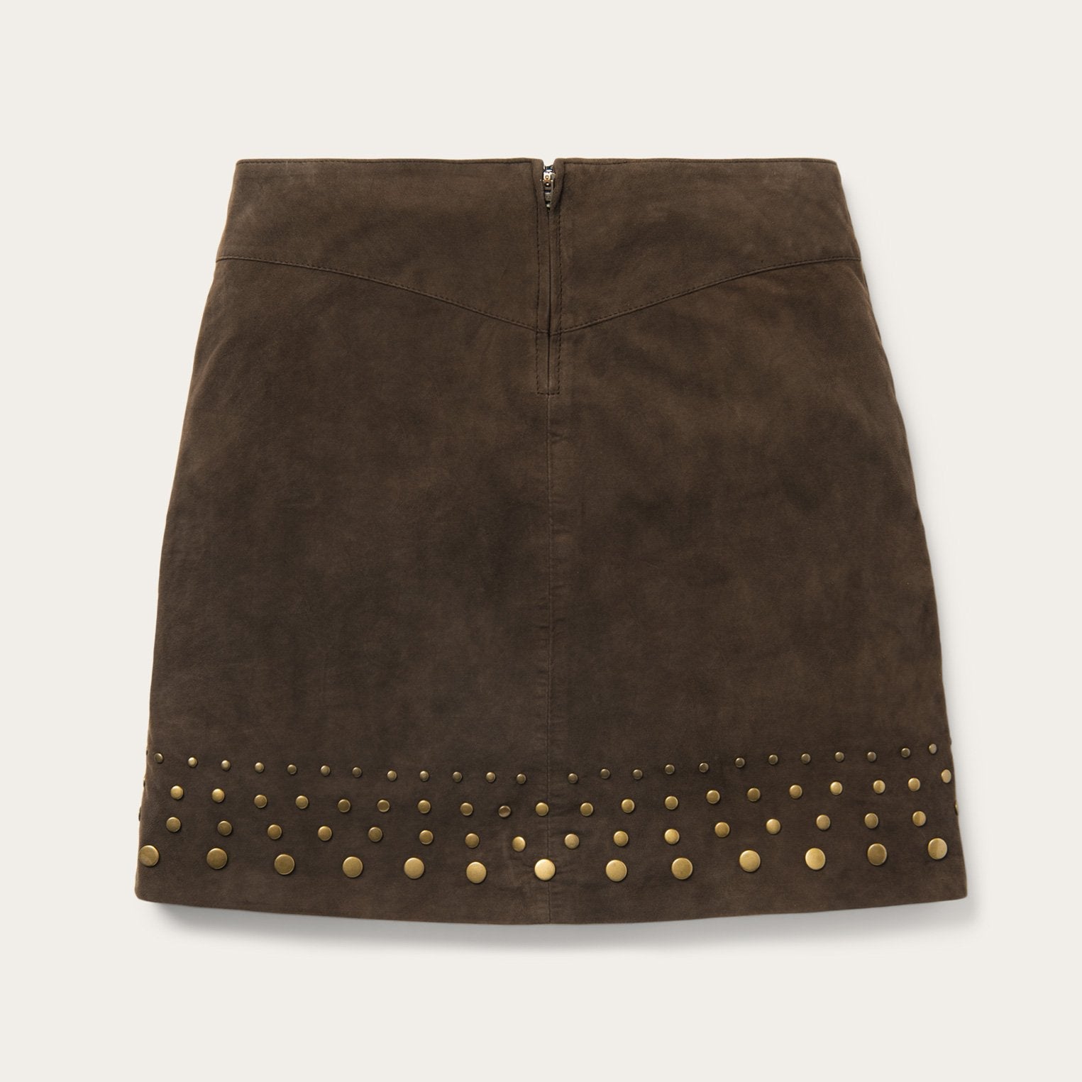 Lamb Suede Skirt with Nailheads Brown | Stetson Women