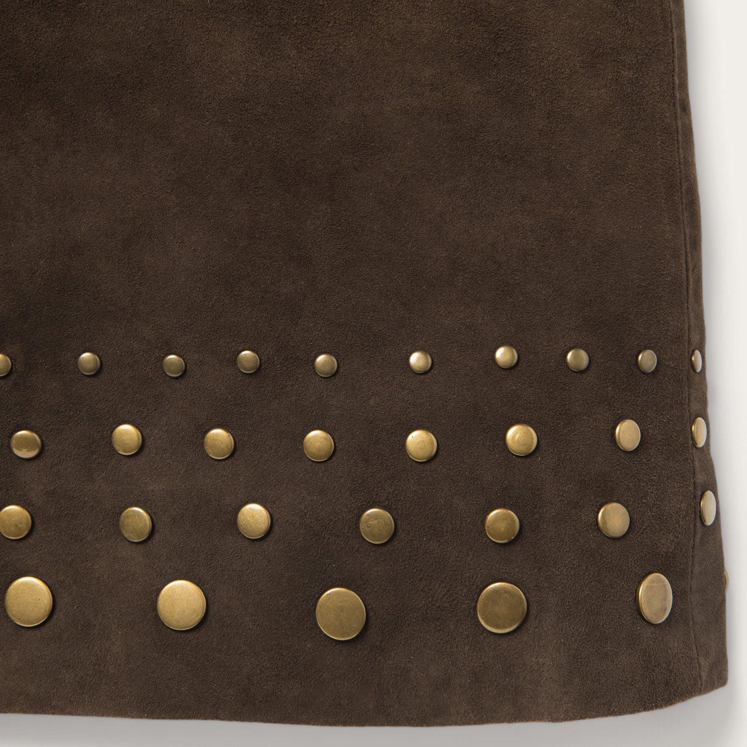 Lamb Suede Skirt with Nailheads Brown | Stetson Women