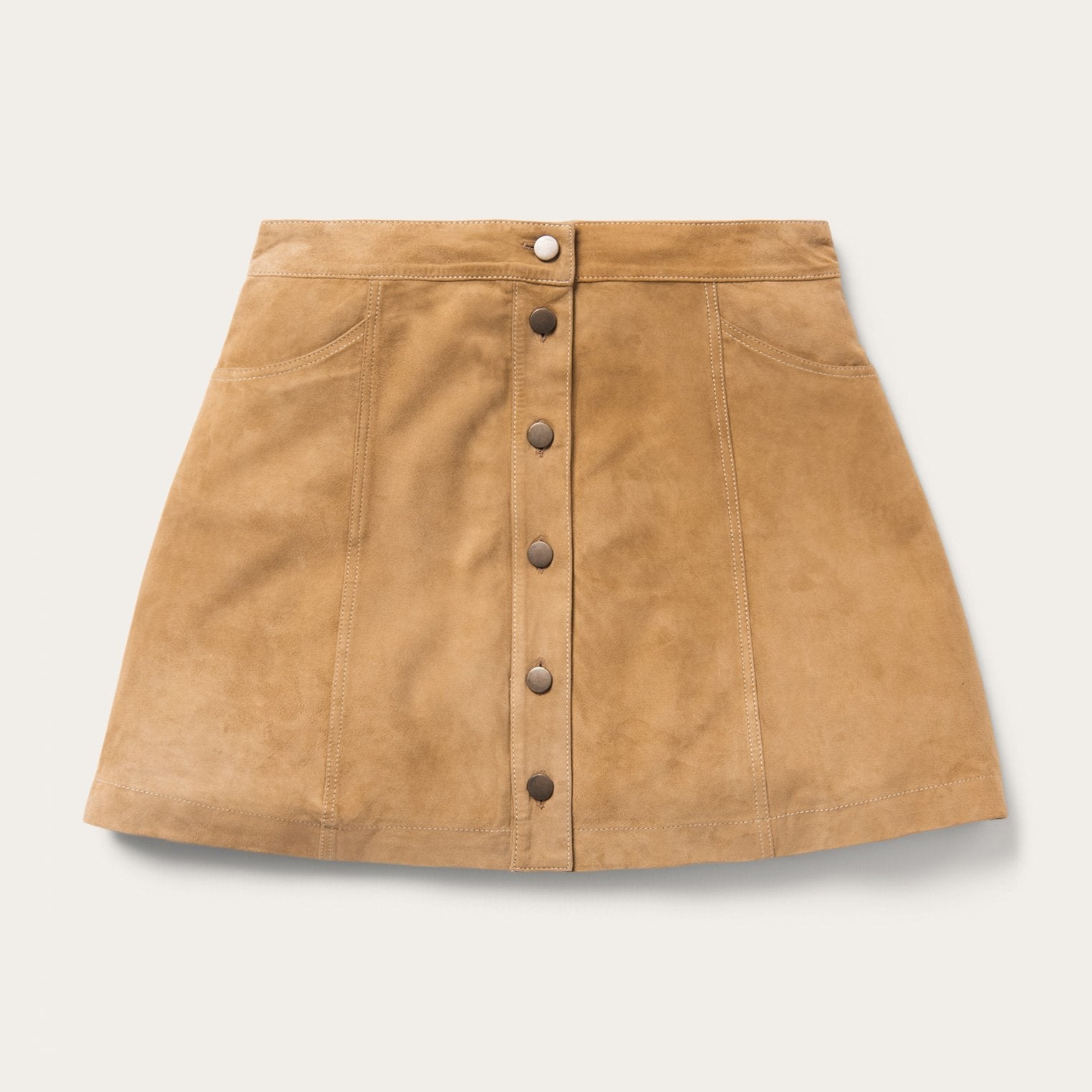 Lamb Suede Gored Skirt Brown | Stetson Women