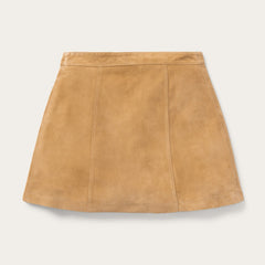 Lamb Suede Gored Skirt Brown | Stetson Women
