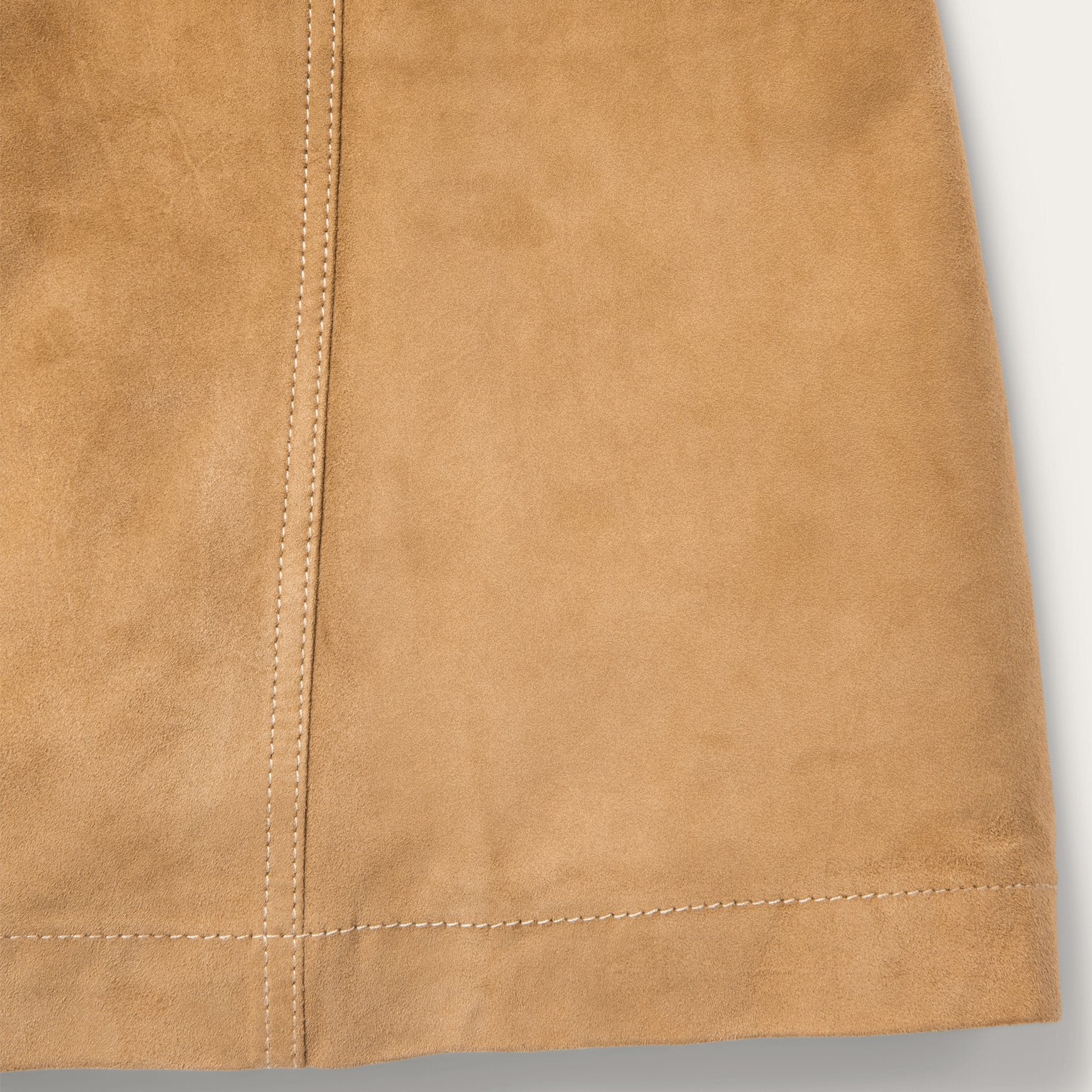 Lamb Suede Gored Skirt Brown | Stetson Women
