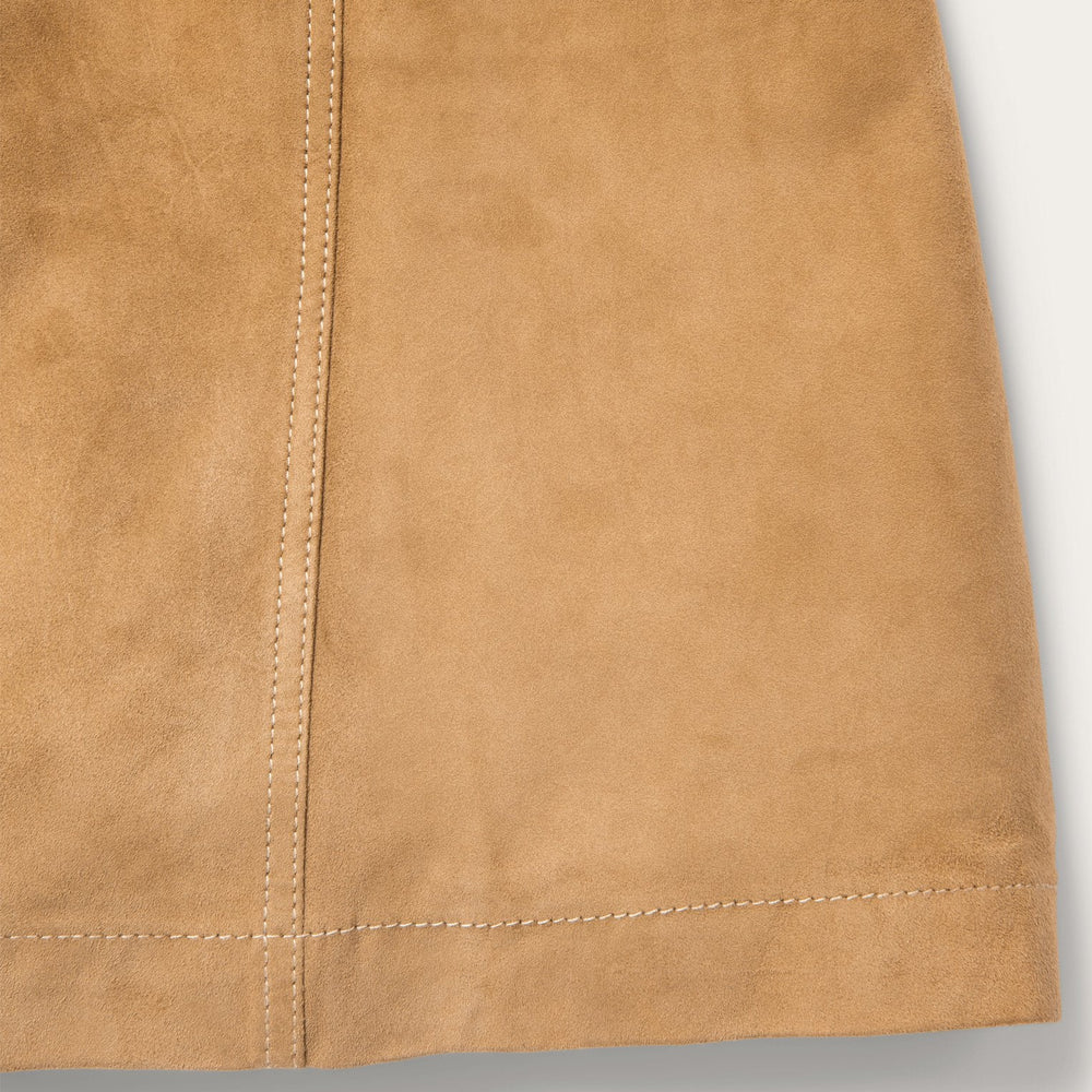 Lamb Suede Gored Skirt Brown | Stetson Women