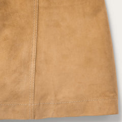 Lamb Suede Gored Skirt Brown | Stetson Women