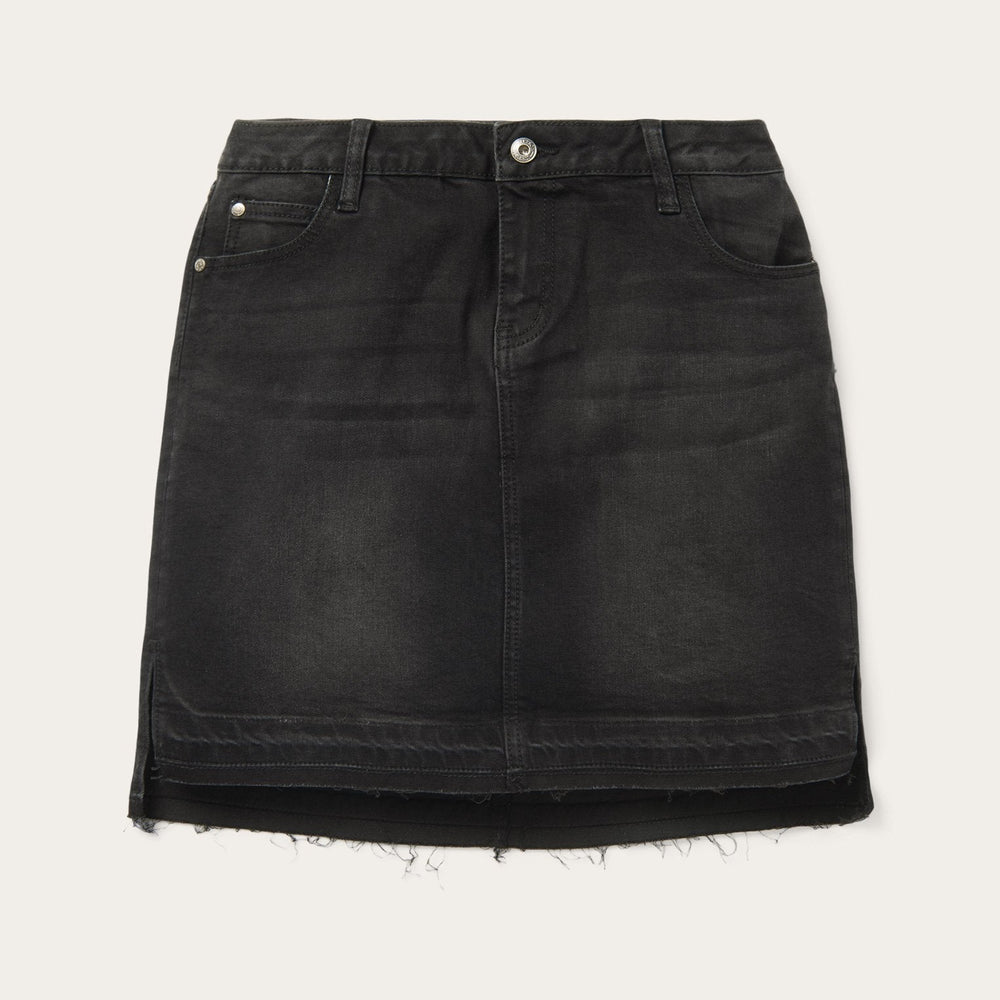 Black Denim 5-Pocket Skirt Black | Stetson Women
