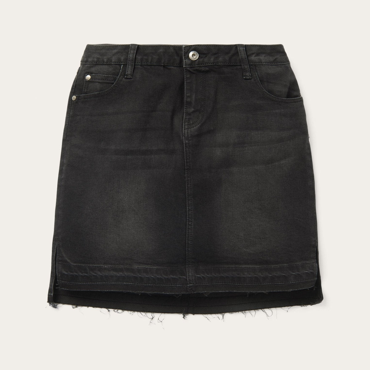 Black Denim 5-Pocket Skirt Black | Stetson Women