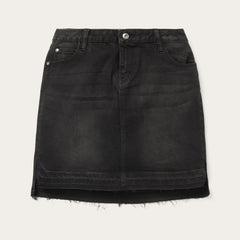 Black Denim 5-Pocket Skirt Black | Stetson Women