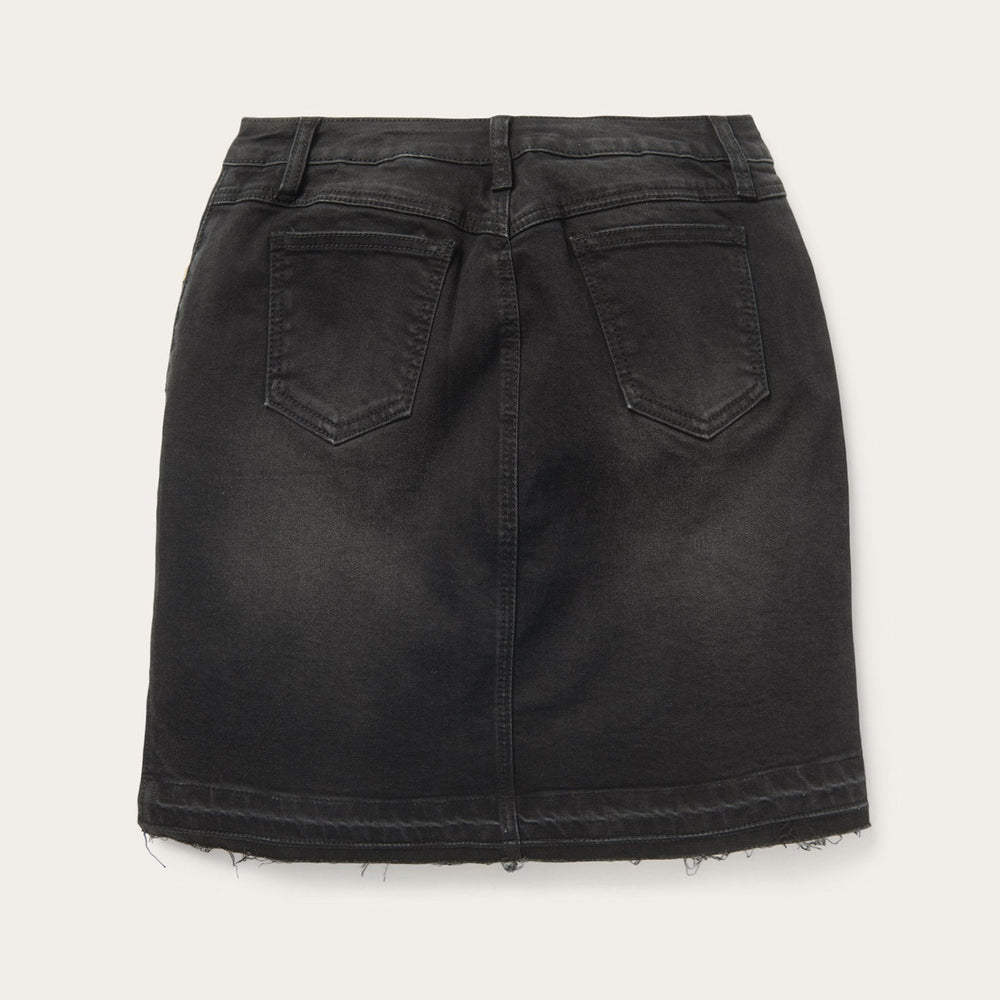 Black Denim 5-Pocket Skirt Black | Stetson Women