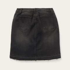 Black Denim 5-Pocket Skirt Black | Stetson Women