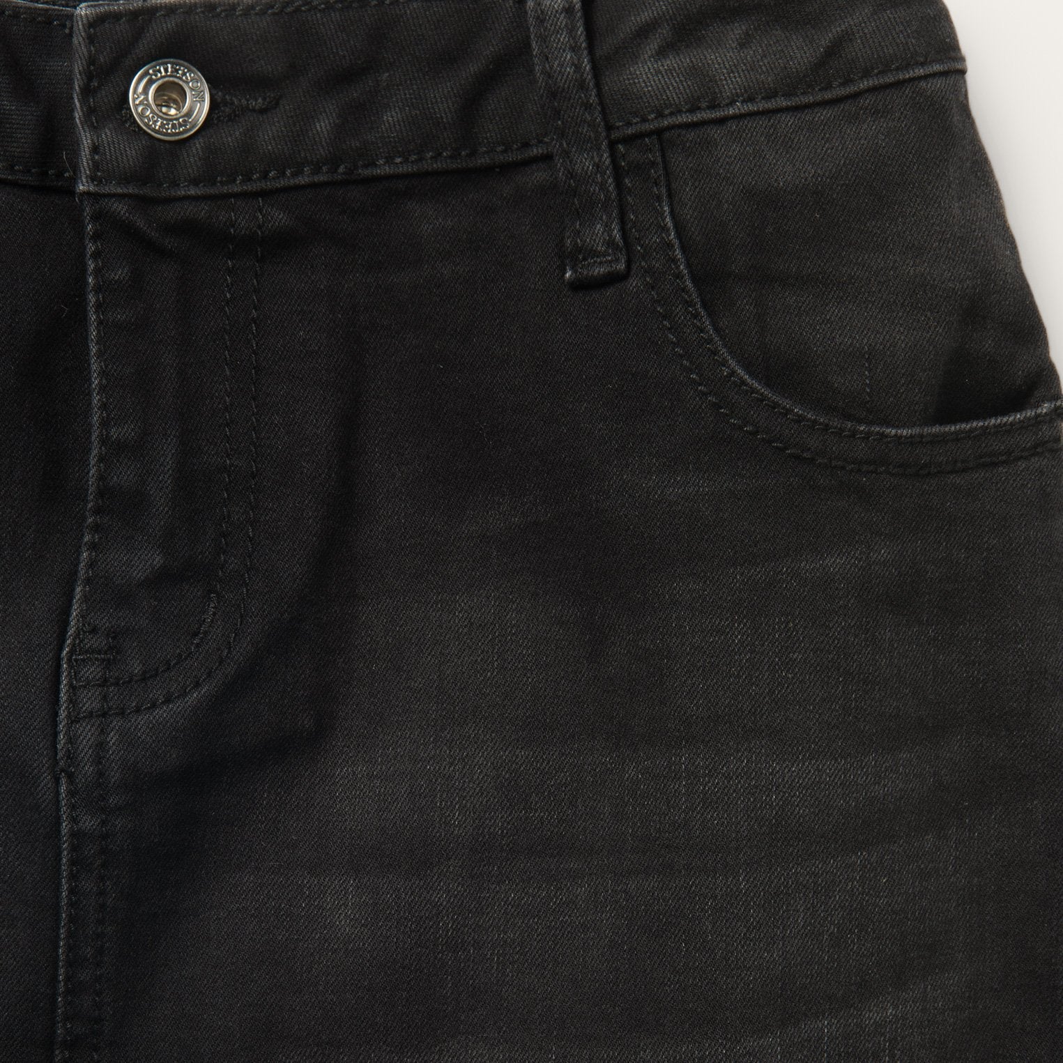 Black Denim 5-Pocket Skirt Black | Stetson Women
