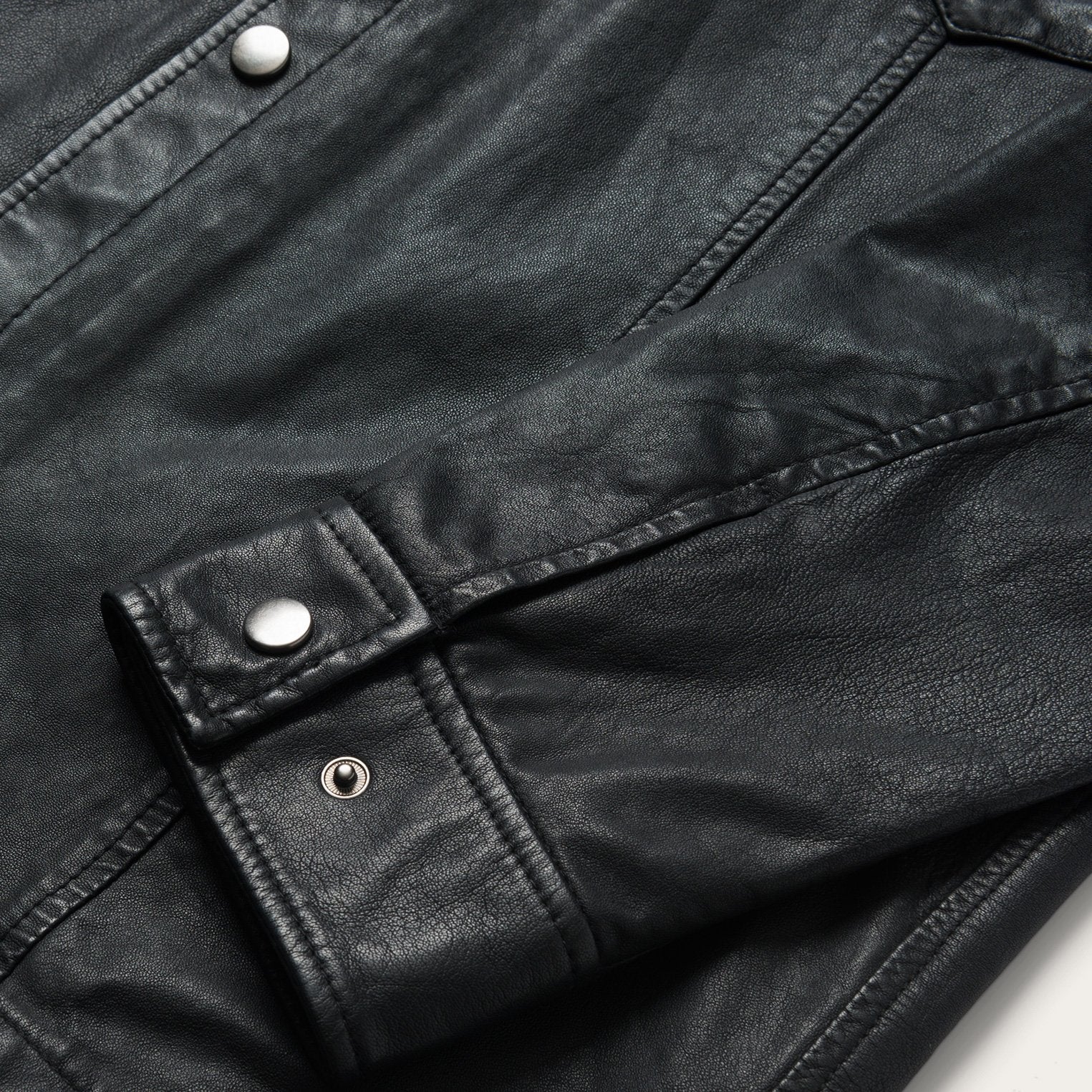 Leather Western Shirt Jacket Black | Stetson Men