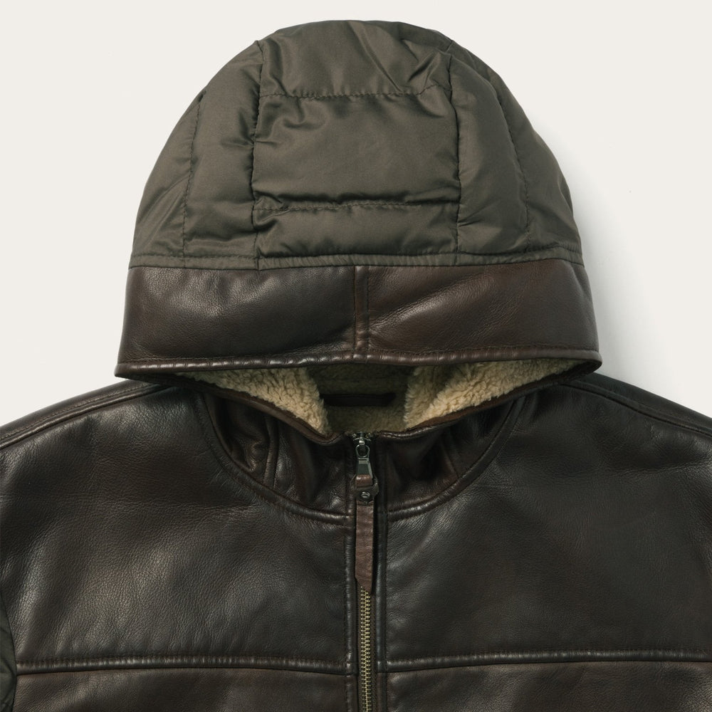 Stetson Hooded Suede Jacket Brown | Stetson Men