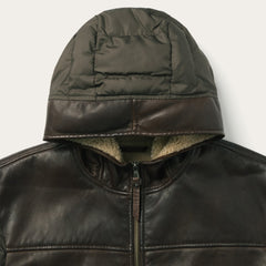 Stetson Hooded Suede Jacket Brown | Stetson Men