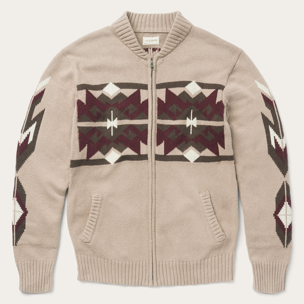 Brown Aztec Cardigan Brown | Stetson Men