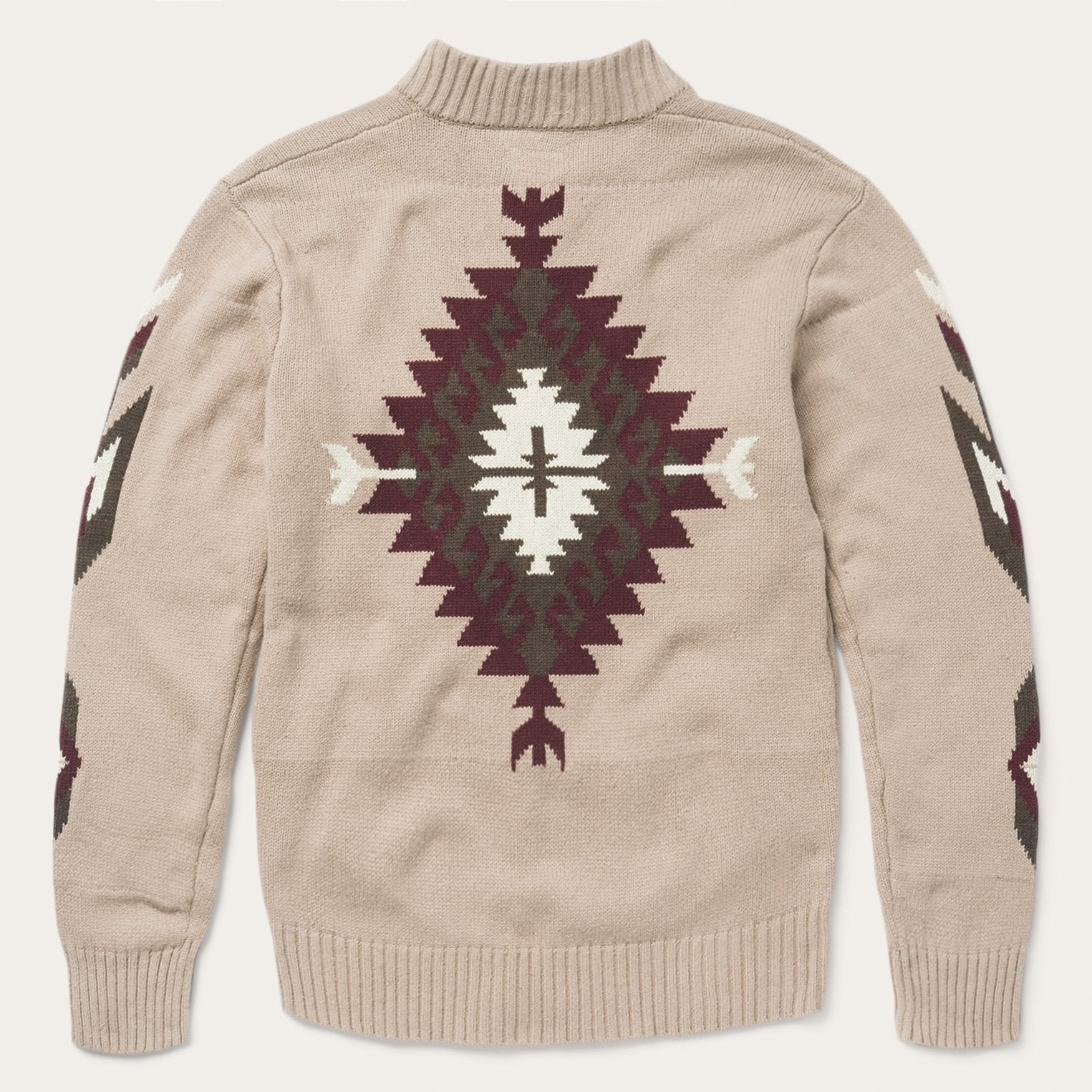 Brown Aztec Cardigan Brown | Stetson Men
