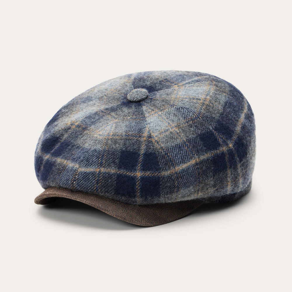 Wool Check Hatteras Blue/Grey Check | Stetson Hats