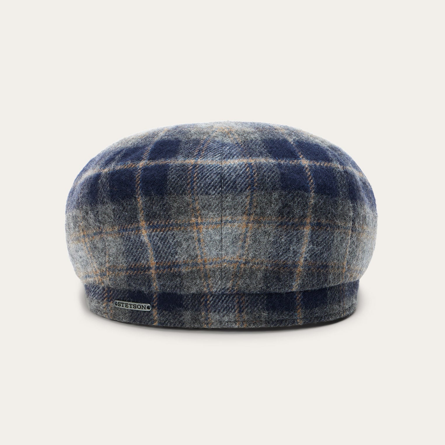 Wool Check Hatteras Blue/Grey Check | Stetson Hats