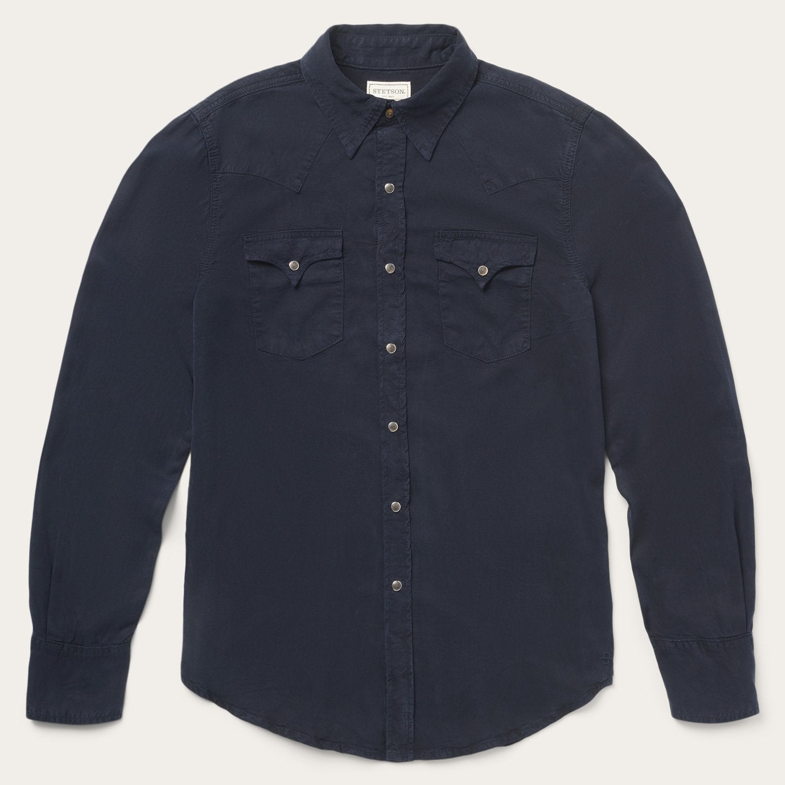 Navy Twill Shirt Blue | Stetson Men