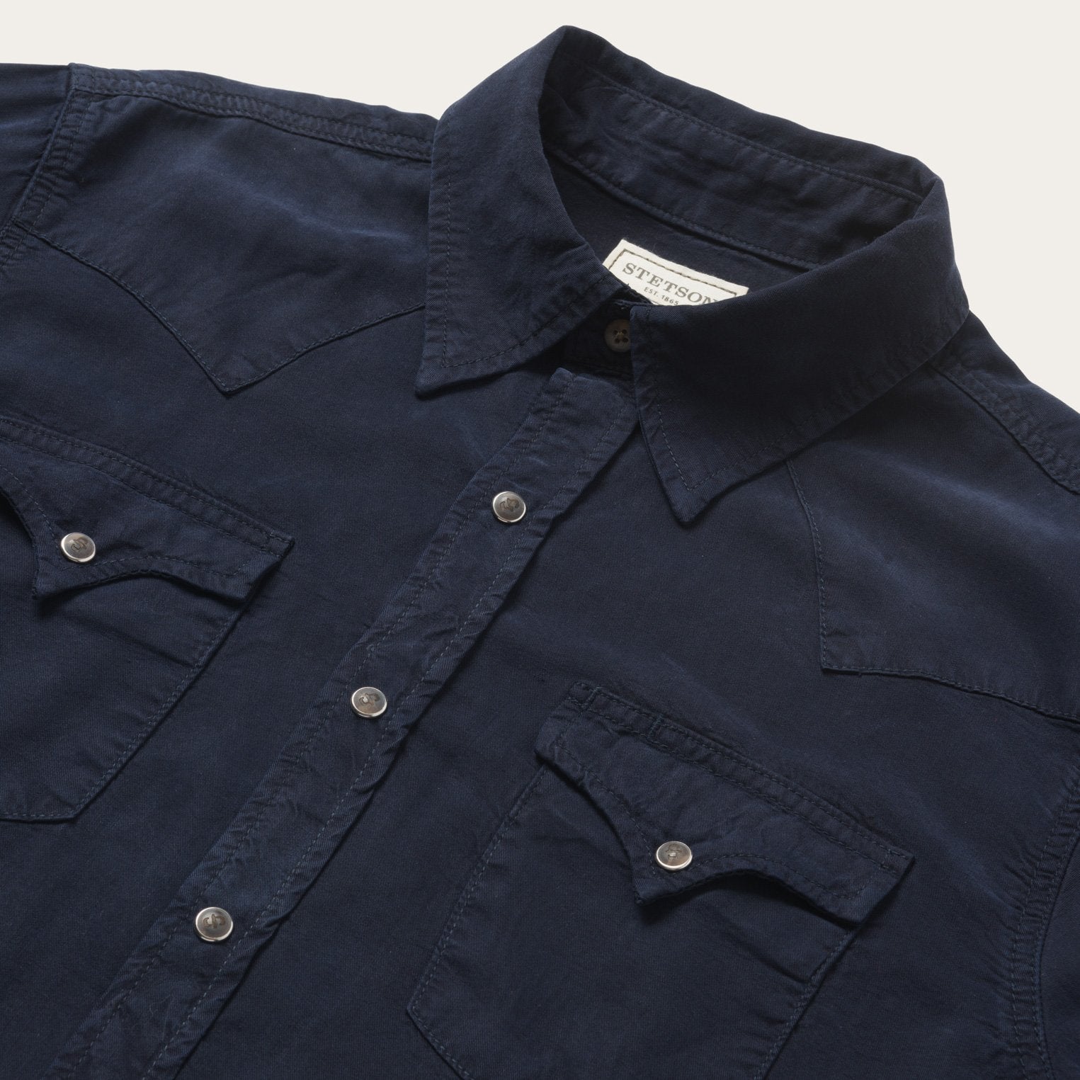 Navy Twill Shirt Blue | Stetson Men