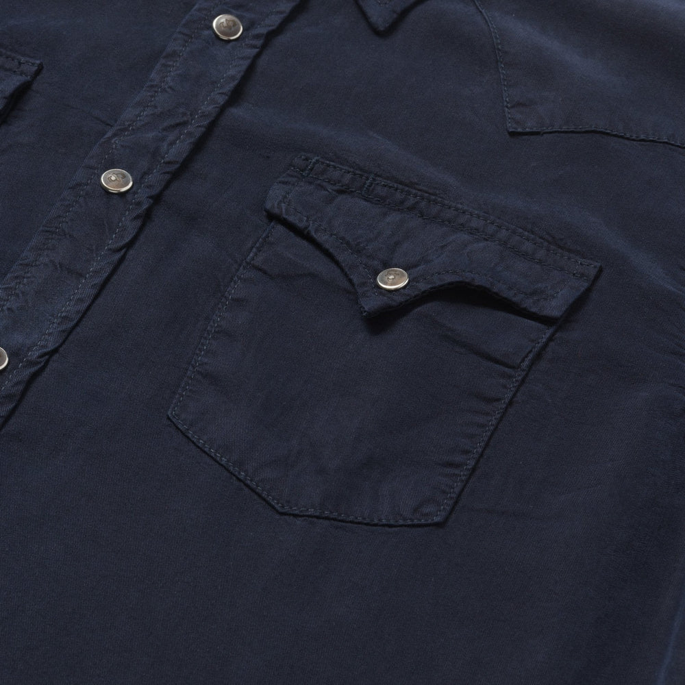 Navy Twill Shirt Blue | Stetson Men