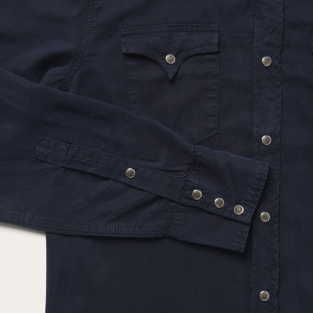Navy Twill Shirt Blue | Stetson Men