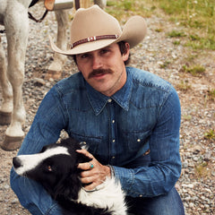 Medium Blue Denim Shirt Blue | Stetson Men