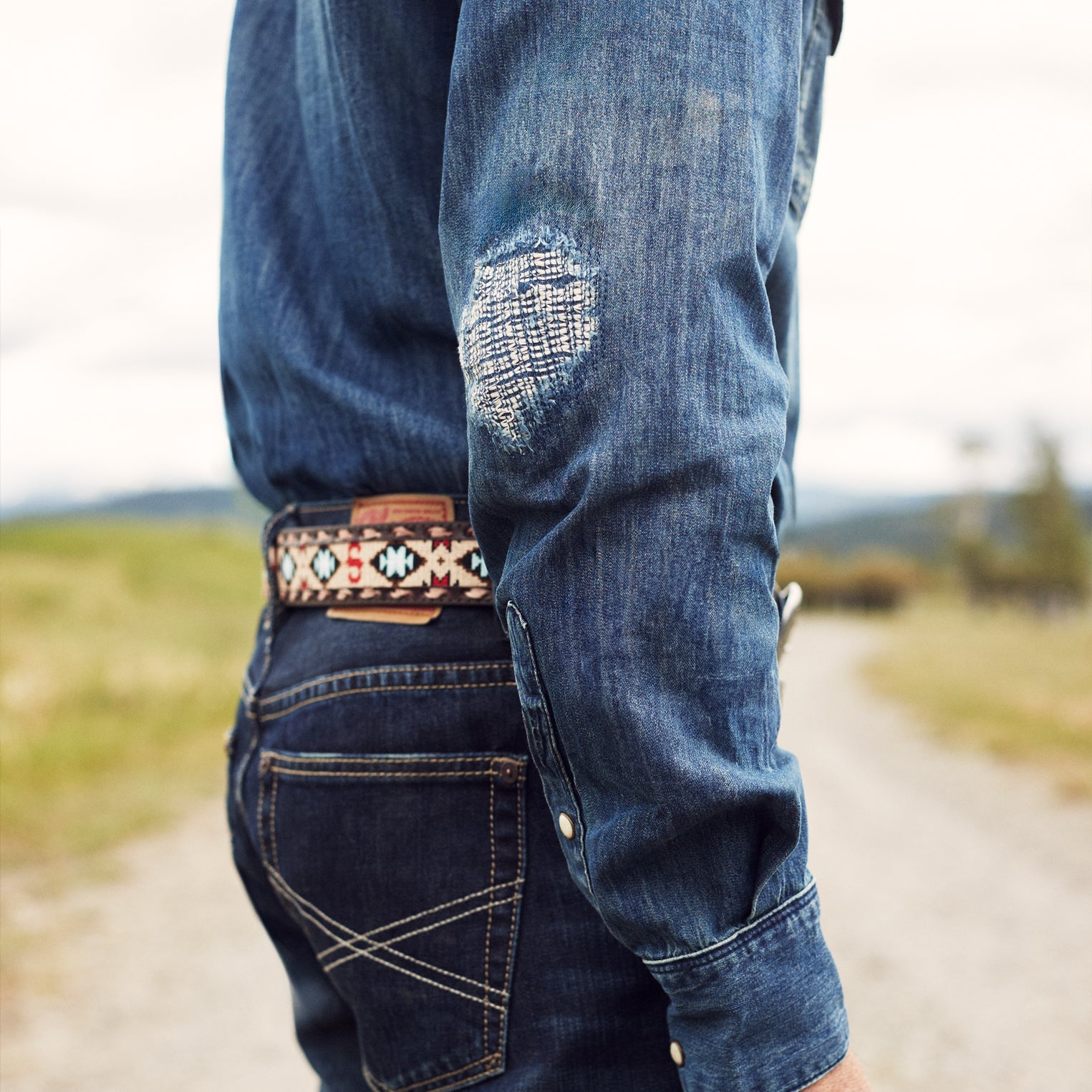 Medium Blue Denim Shirt Blue | Stetson Men