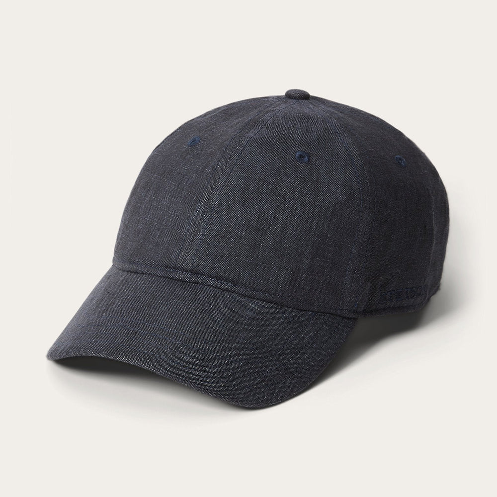 Linen Baseball Cap Dark Grey | Stetson Hats