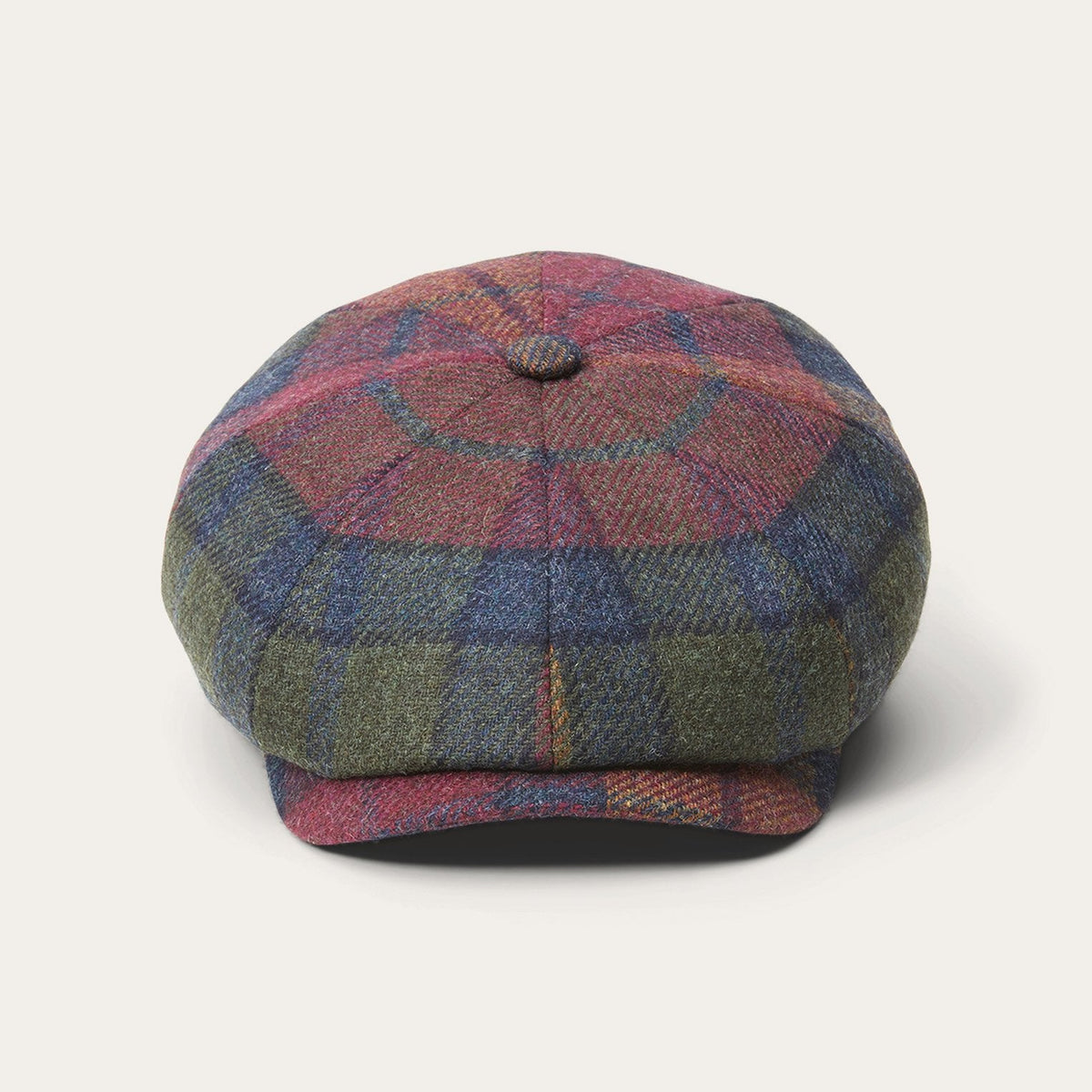 Hatteras Virgin Wool Wine/Green/Blue Check | Stetson Hats
