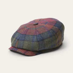 Hatteras Virgin Wool Wine/Green/Blue Check | Stetson Hats