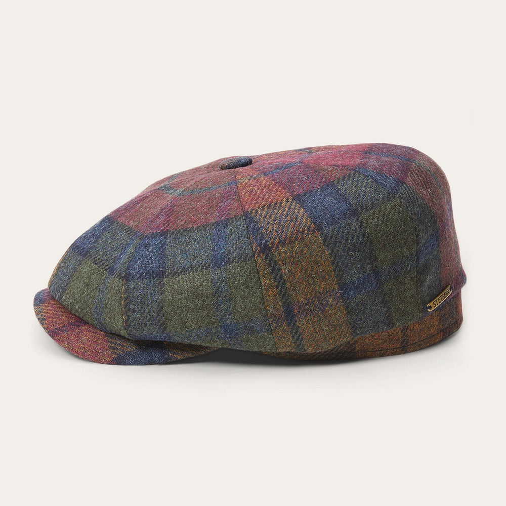 Hatteras Virgin Wool Wine/Green/Blue Check | Stetson Hats