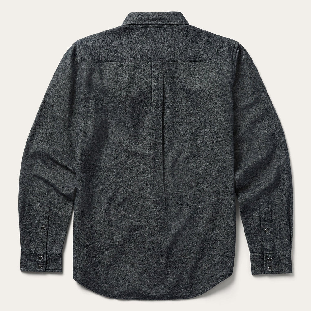Brushed Twill Western Shirt Black | Stetson Men