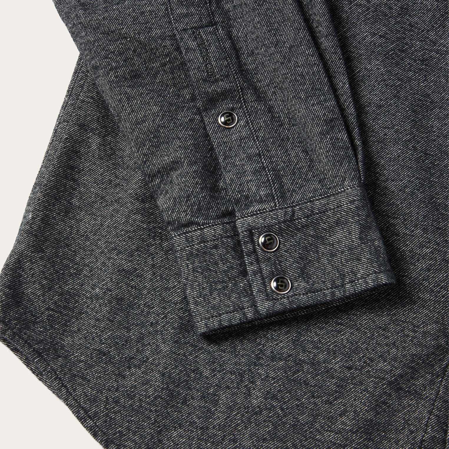 Brushed Twill Western Shirt Black | Stetson Men