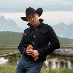 Leather Jean Jacket Black | Stetson Men