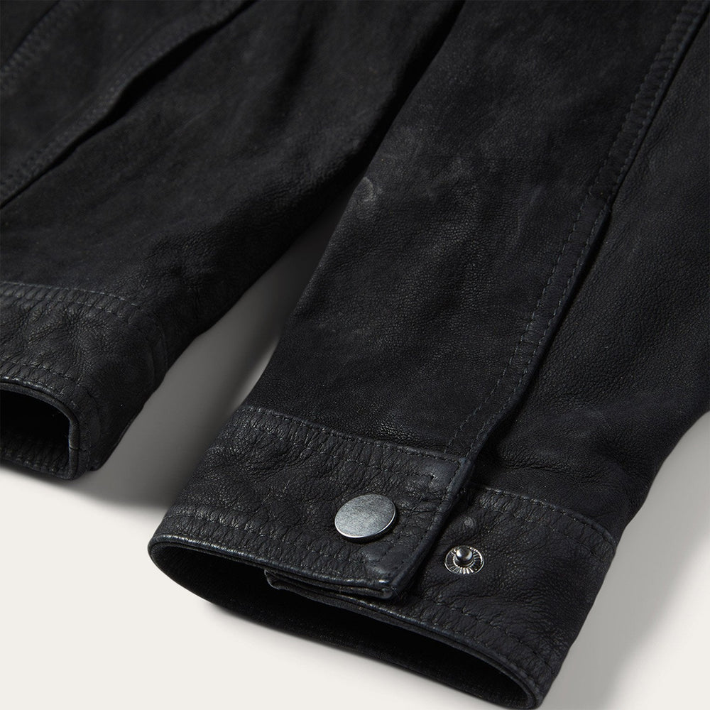 Leather Jean Jacket Black | Stetson Men