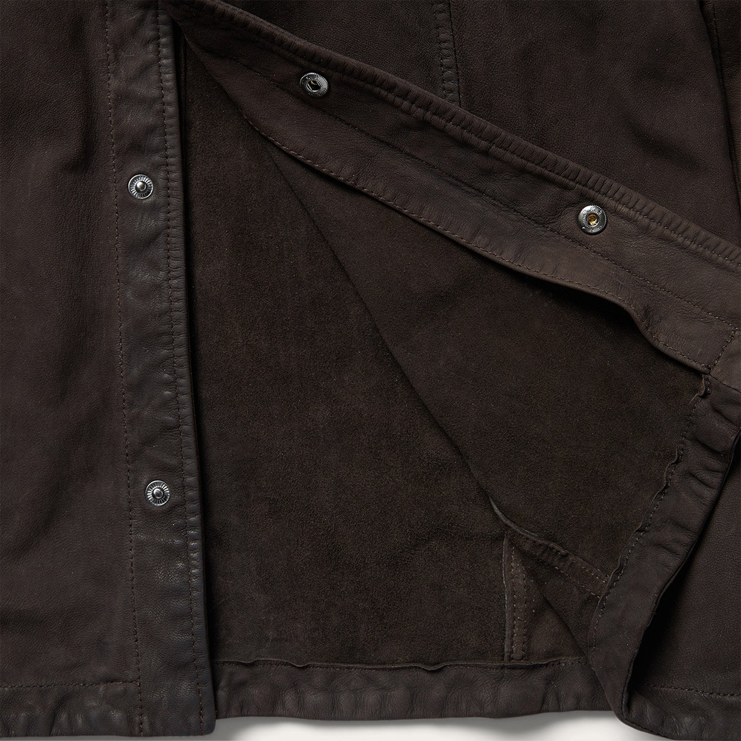 Leather Western Shirt Jacket Brown | Stetson Men