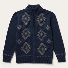 Navy Aztec Cardigan Blue | Stetson Men