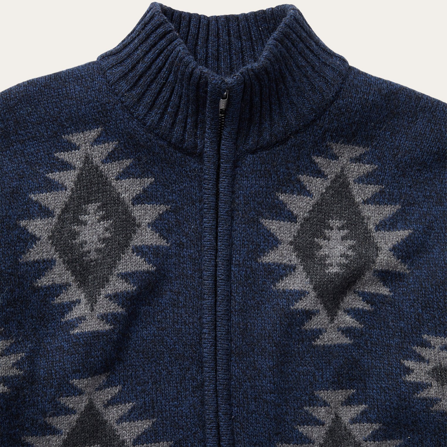 Navy Aztec Cardigan Blue | Stetson Men