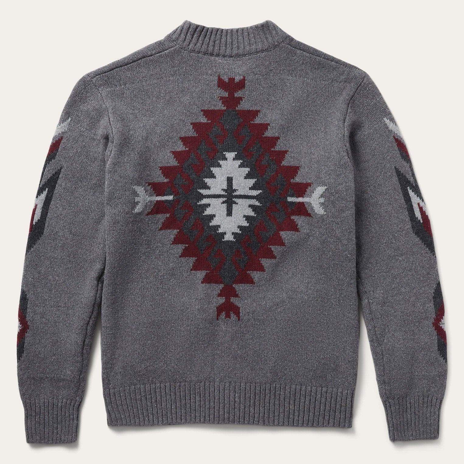 Grey Aztec Cardigan Grey | Stetson Men