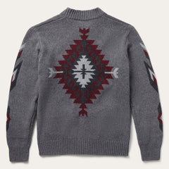 Grey Aztec Cardigan Grey | Stetson Men