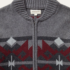 Grey Aztec Cardigan Grey | Stetson Men