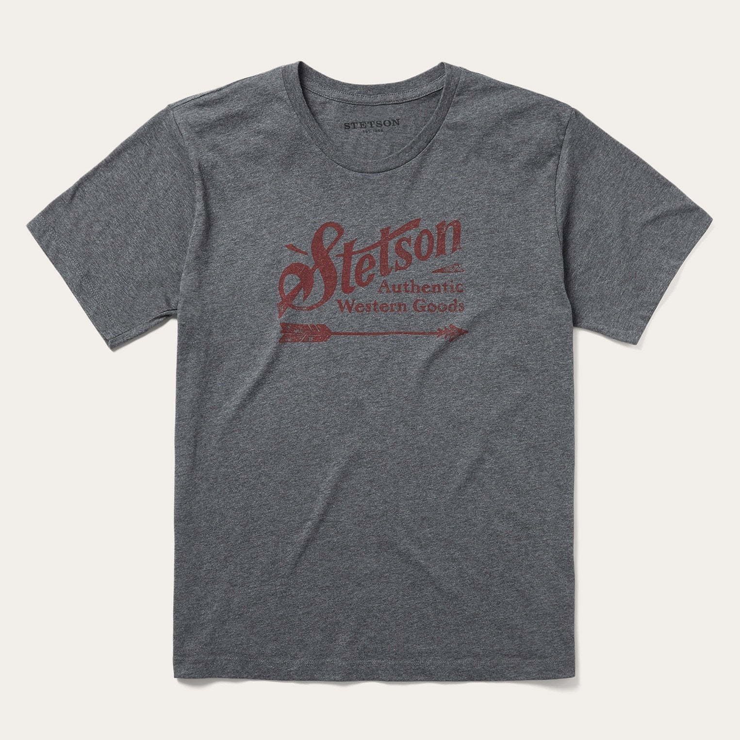 Vintage Arrow Graphic Tee Grey | Stetson Men
