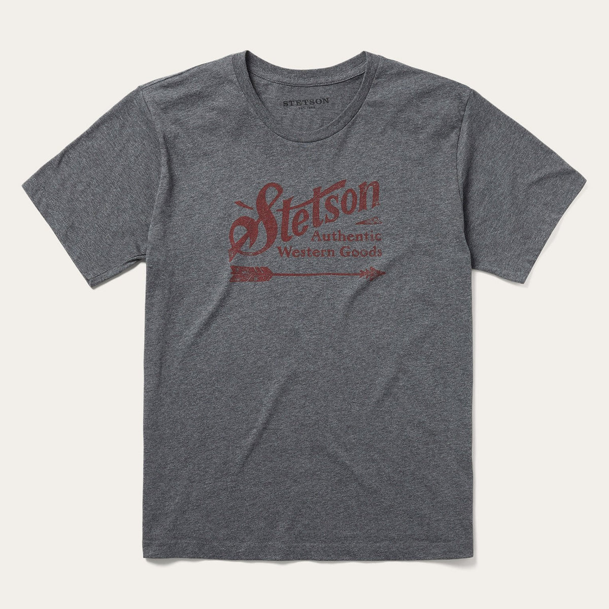 Vintage Arrow Graphic Tee Grey | Stetson Men