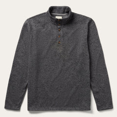 Button-Front Grey Pullover Knit Sweater Grey | Stetson Men