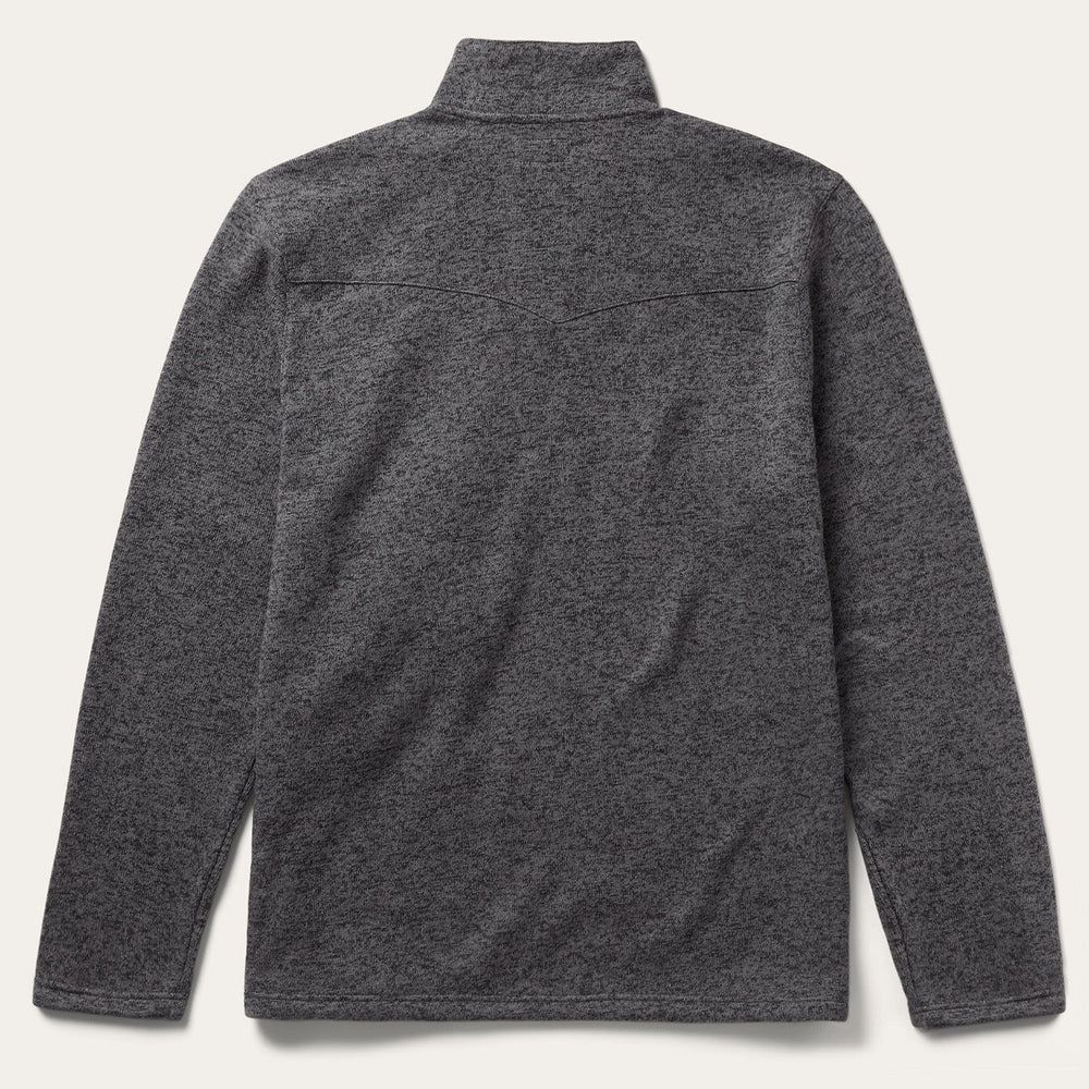 Button-Front Grey Pullover Knit Sweater Grey | Stetson Men
