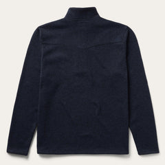 Button-Front Blue Pullover Knit Sweater Blue | Stetson Men