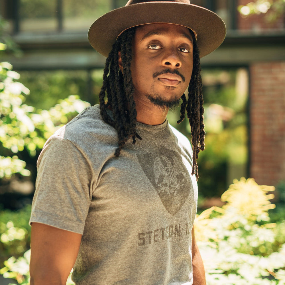 Vintage Eagle Graphic Tee Grey | Stetson Men
